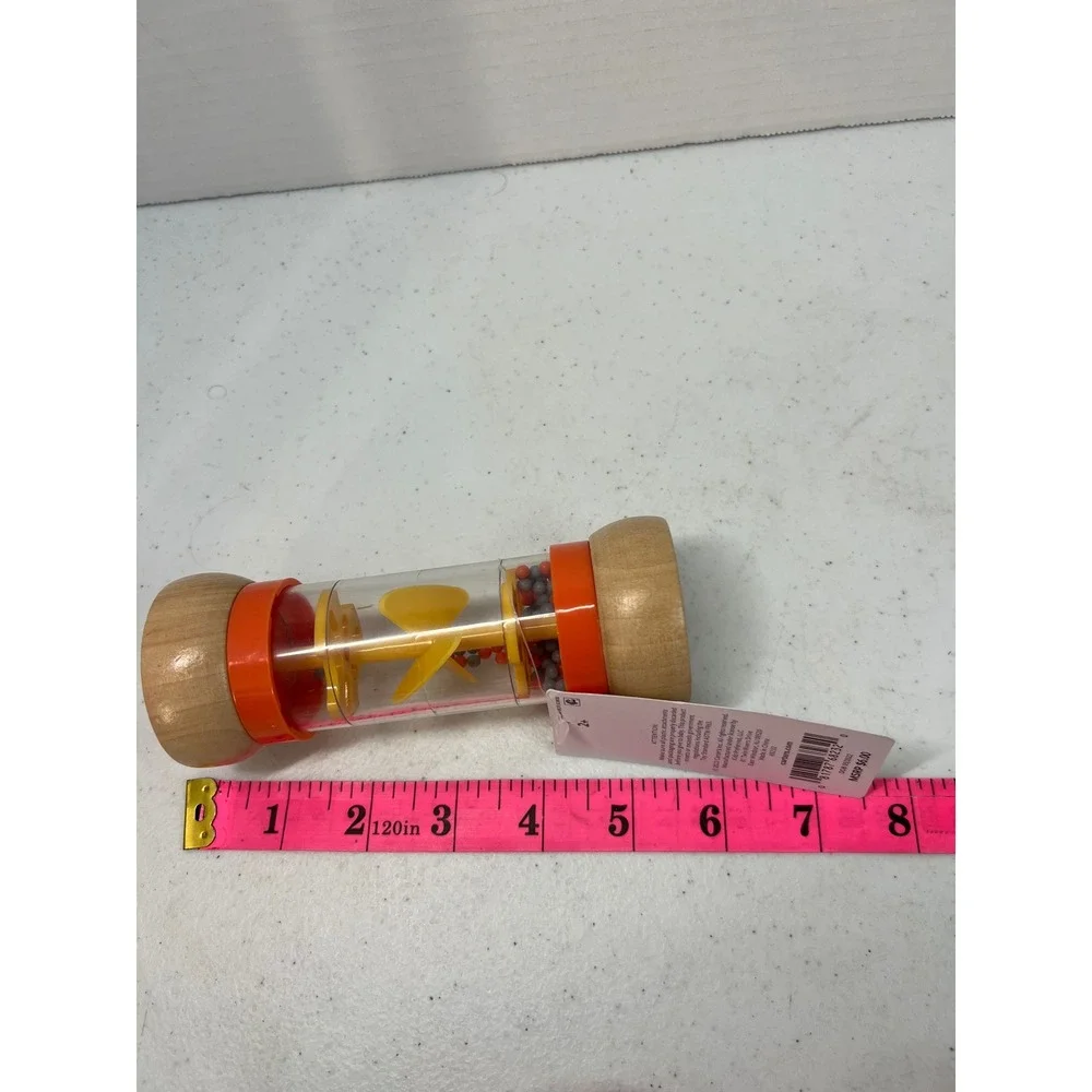 Carters Wooden Rainmaker Rattle Toy Apple Pear Fruit Sensory Bead Shaker 68232